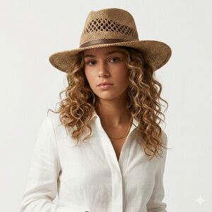 Somher Hats Women’s Raffia Western Straw Fedora Large